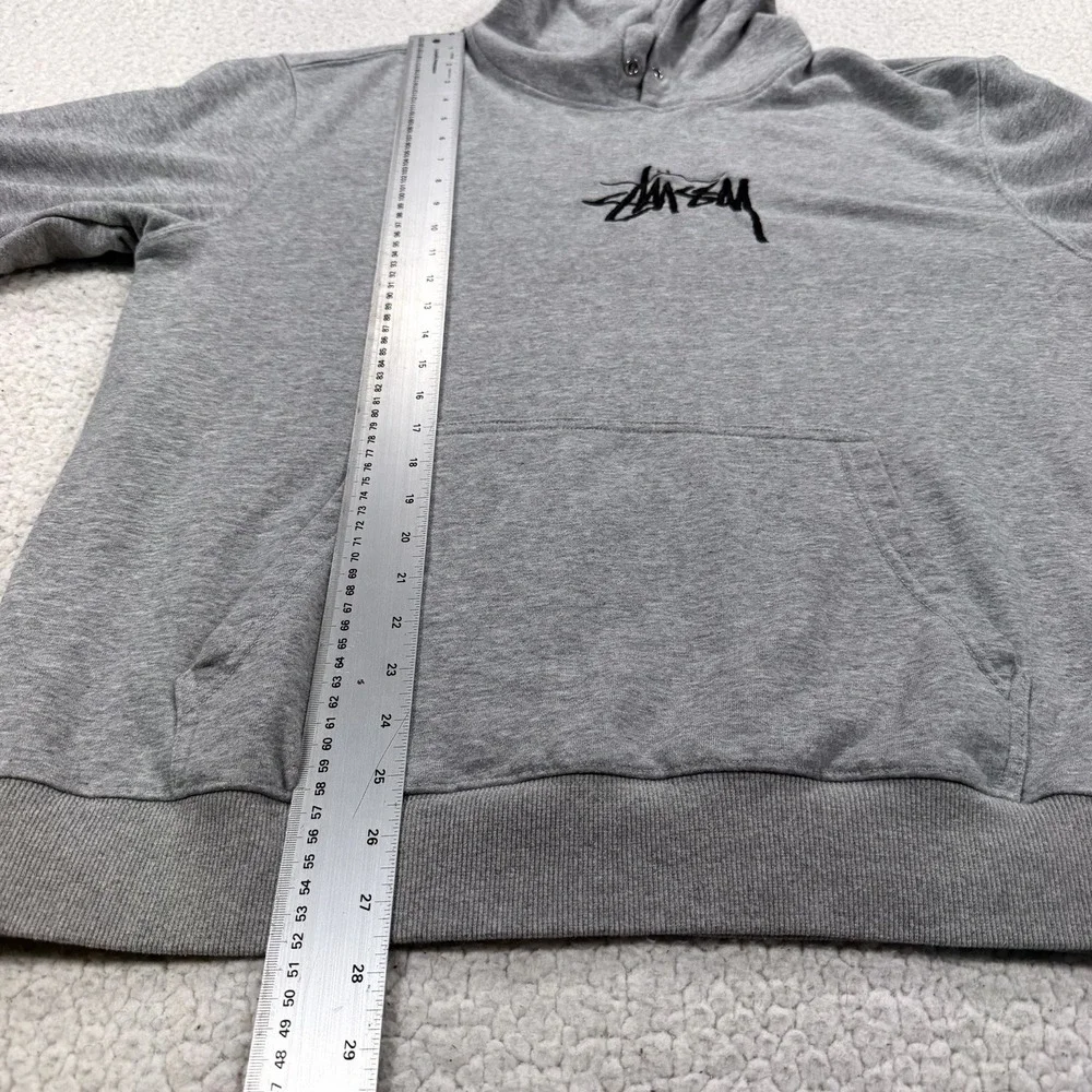 VTG Stussy Hoodie Men's XL (Fits L) Embroidered Logo USA Made Streetwear Skate